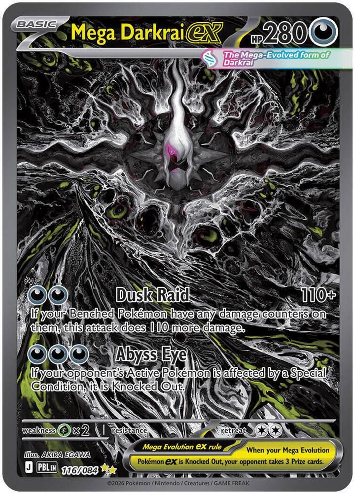 Mega Darkrai ex #116 Pokemon Pitch Black image 1